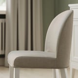 ROSENTORP / ROSENTORP Bord och 6 stolar, vit/Kilanda ljusbeige vit, 160/215x110 cm