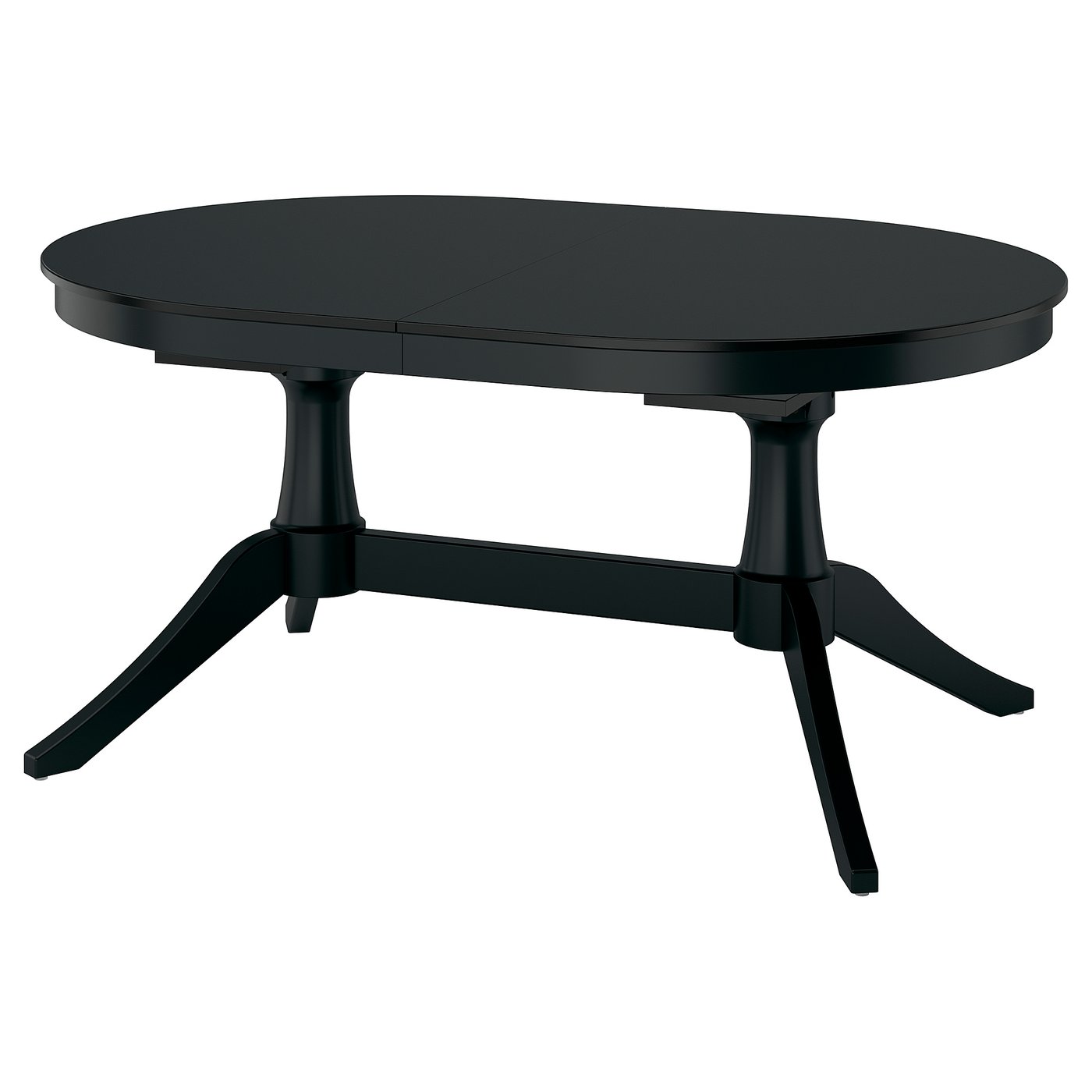 IKEA ROSENTORP utdragbart bord, svart, 160/215x110 cm