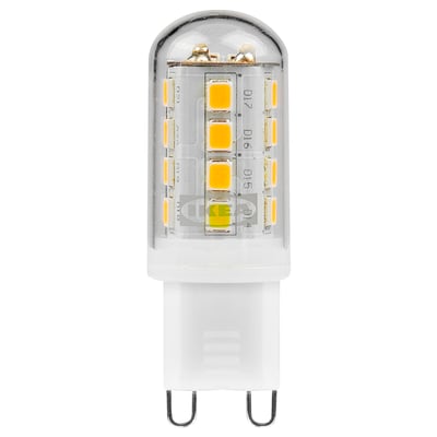 RYET LED-lampa - varmvit, cylinderform, tvåpolig bas, polykarbonat.