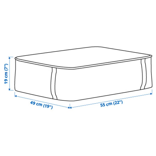 Illustration med mått för produkten: SÄCKKÄRRA.