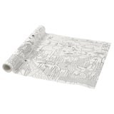 SANDLÖPARE rulle, vit med svart kontur naturteckning, för färgläggning, på blekt klorfritt papper.