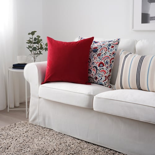 SANELA kuddfodral, röd, 50x50 cm - IKEA