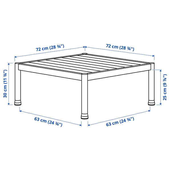 Illustration med mått för produkten: SEGERÖN.