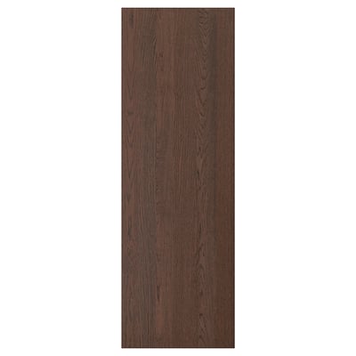 Bilden visar en mörkbrun träpanel från serien SINARP med ekfanér och modern design.