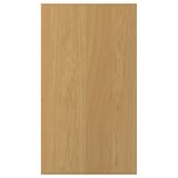 Visar SINARP trädörr, ljusbrun, ekfaner, rektangulär med modern design.