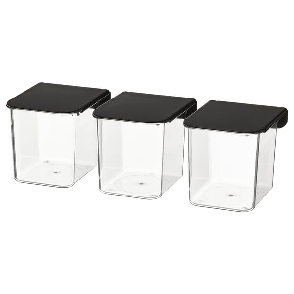 SKÅDIS Behållare med lock - transparent