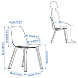 SKÅLSTA Bord och 4 stolar, ekmönstrad U-formad svartgrå/plast svart profilerad metall/svartgrå, 140x80 cm
