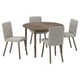 SKANSNÄS / TONSTAD Bord och 4 stolar, brun bok/Viarp beige/brun bok, 115/170 cm