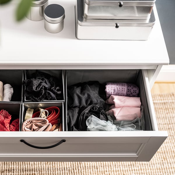 SKUBB Låda, set om 6, mörkgrå - IKEA