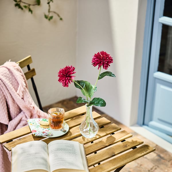 SMYCKA Konstgjord blomma, inom-/utomhus Krysantemum/mörkrosa, 55 cm