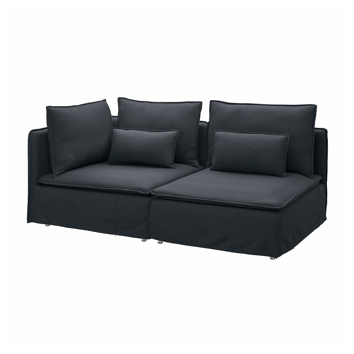 IKEA SÖDERHAMN 3-sitssoffa, med öppet slut/knäbäck antracit