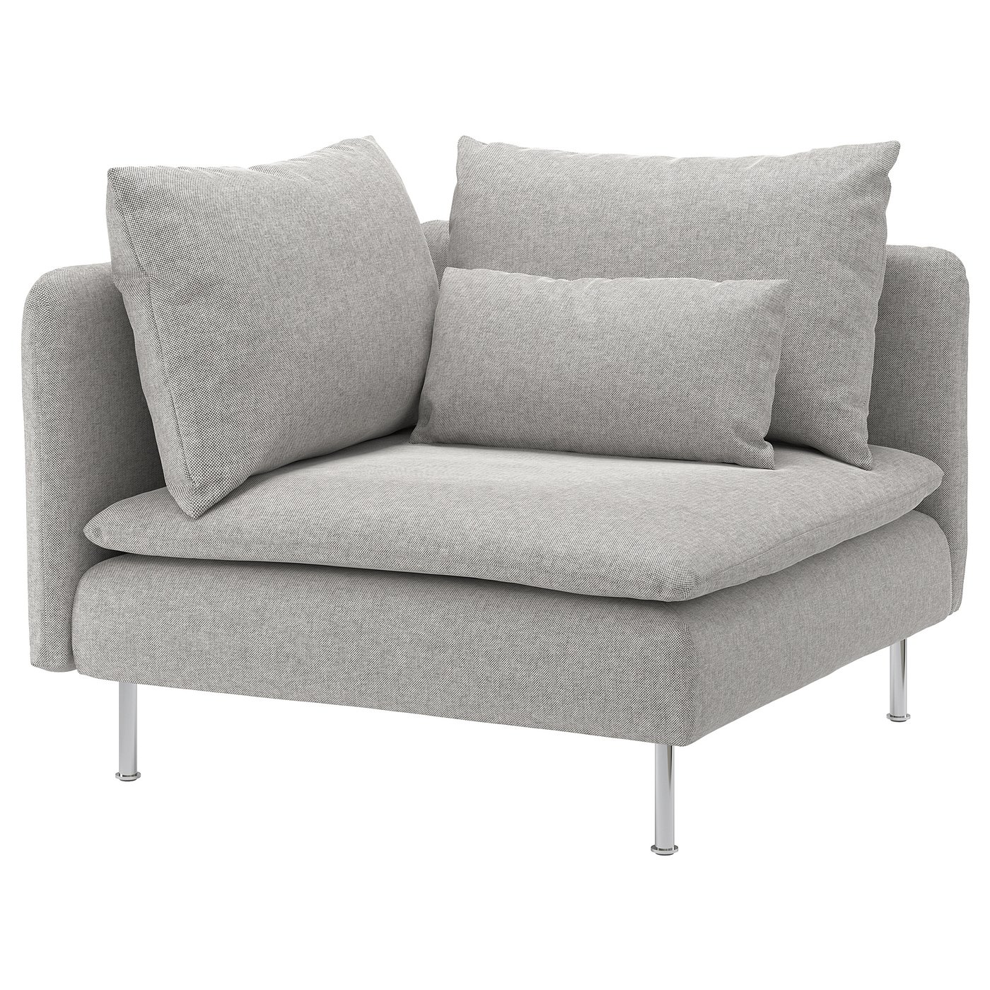 IKEA SÖDERHAMN hörnsektion, tallmyra vit/svart