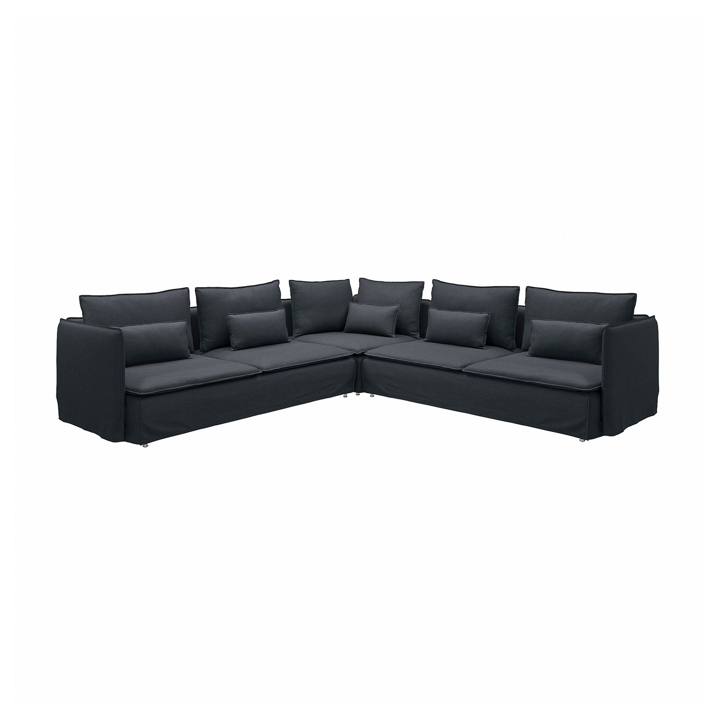 IKEA SÖDERHAMN hörnsoffa, 6-sits, knäbäck antracit