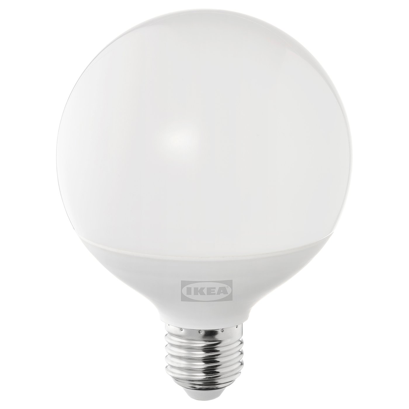 IKEA SOLHETTA LED ljuskälla E27 1055 lumen, dimbar/globformad opalvit, 95 mm