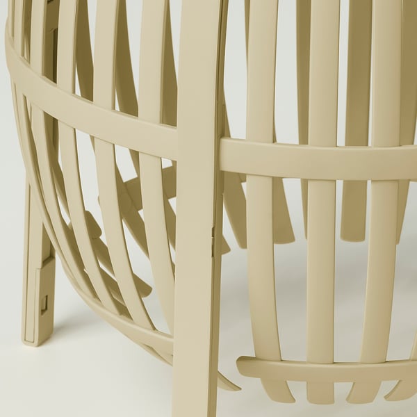 Dekorativ lampa, beige, intrikata mönster, inomhus/utomhus.