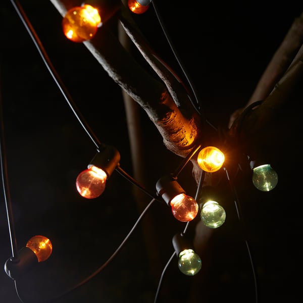 ljusslinga batteri utomhus SOLVINDEN LED ljusslinga med 12 ljuskällor, batteridriven, utomhus 