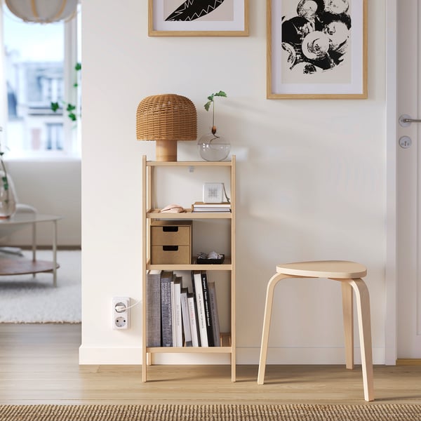 STEGESUND Hylla, ljus bambu, 36x28x87 cm
