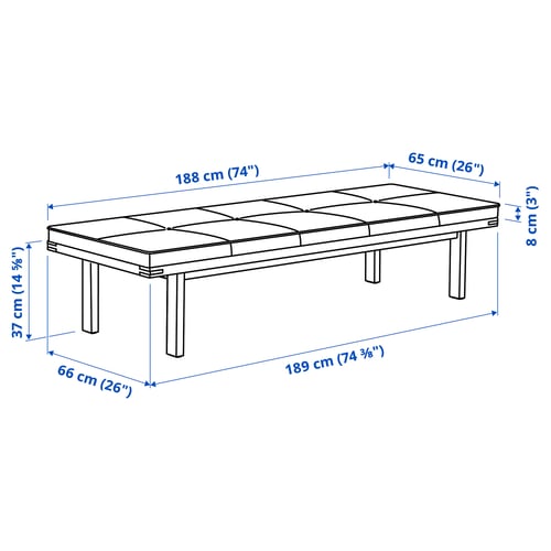 Illustration med mått för produkten: STOCKHOLM 2025.