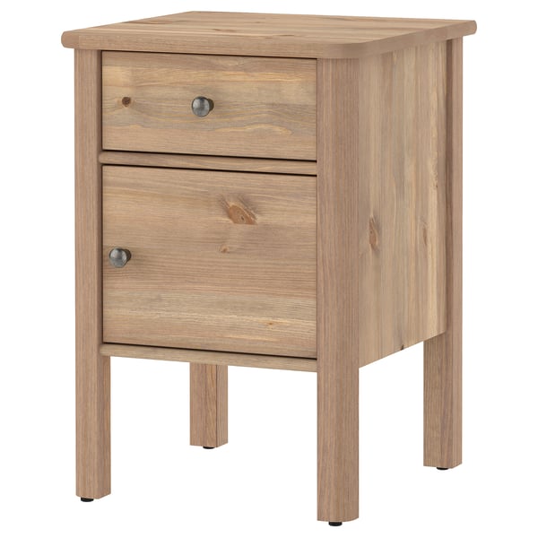 STOREMOLLA Sängbord - gråbrun laserad 50x50x72 cm