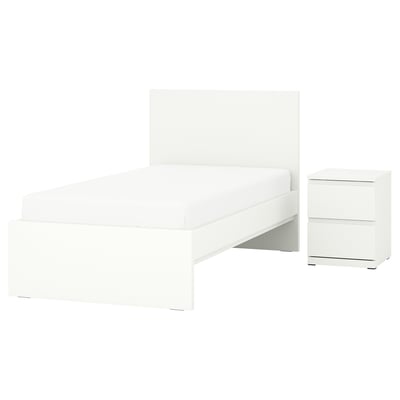 STORKLINTA Sovrumsmöbler, set om 2, vit, 90x200 cm