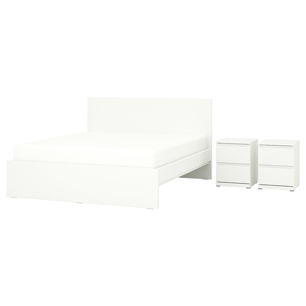 STORKLINTA Sovrumsmöbler, set om 3, vit, 140x200 cm