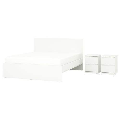 STORKLINTA Sovrumsmöbler, set om 3, vit, 140x200 cm