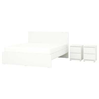 STORKLINTA Sovrumsmöbler, set om 3, vit, 160x200 cm