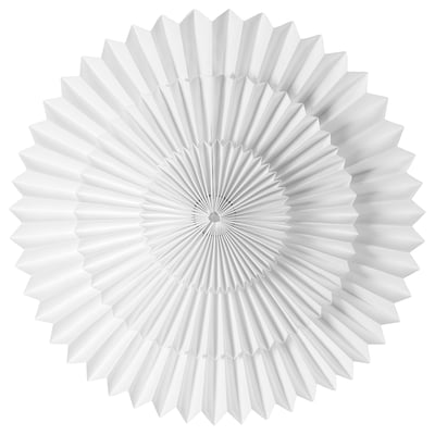 STRÅLA Lampskärm, papper plisserad/stjärna vit, 55 cm