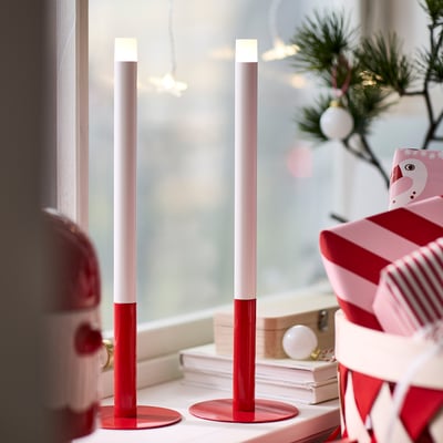 STRÅLA LED ljus, batteridriven röd