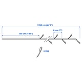 STRÅLA LED ljusslinga med 200 ljus, svart