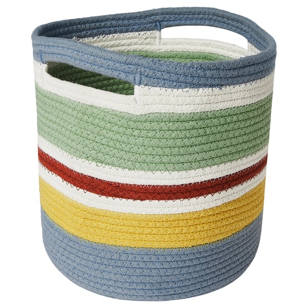 STRANDSKATA Förvaringspåse - flätad/flerfärgad 20 cm