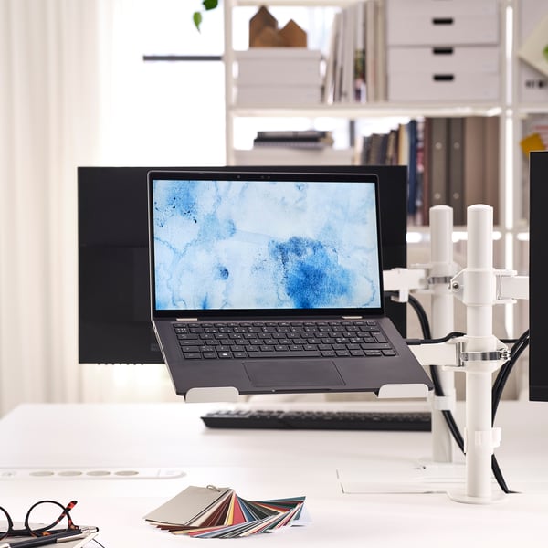 STUBBERGET Laptophållare med arm, vit