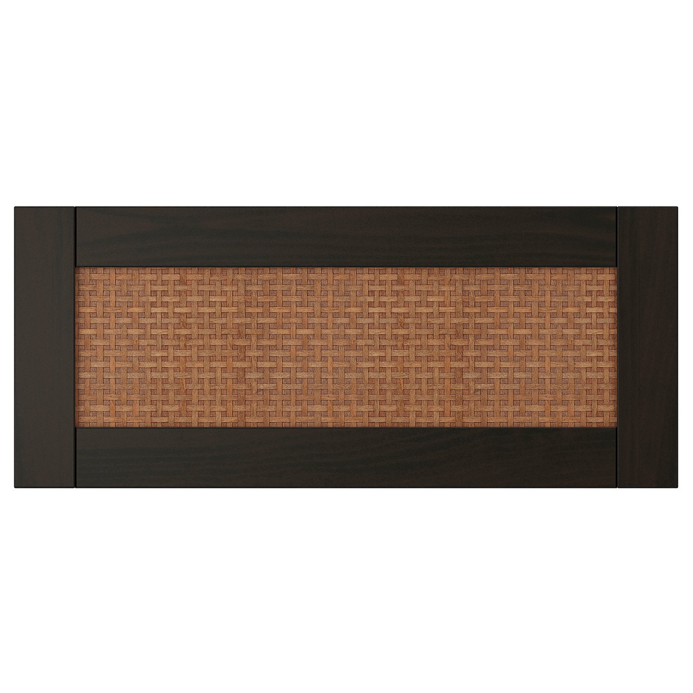 IKEA STUDSVIKEN lådfront, mörkbrun/poppelväv, 60x26 cm