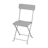 SUNDSÖ stol, grå, metall, hopfällbar, utomhus, enkel design.