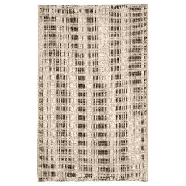 TIPHEDE Matta, slätvävd - natur/svart 50x80 cm