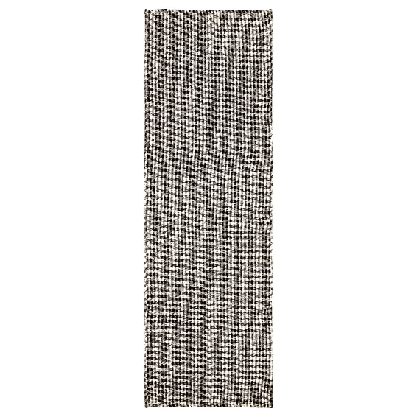 IKEA TIPHEDE matta, slätvävd, svart/natur, 80x250 cm