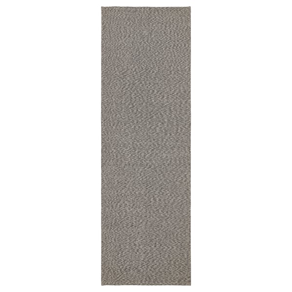 TIPHEDE Matta, slätvävd - svart/natur 80x250 cm