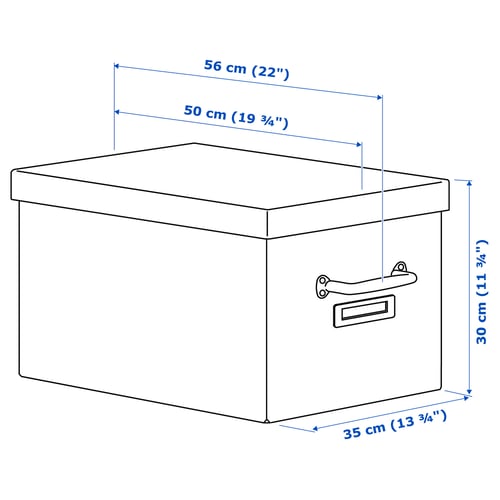 Illustration med mått för produkten: TJOG.