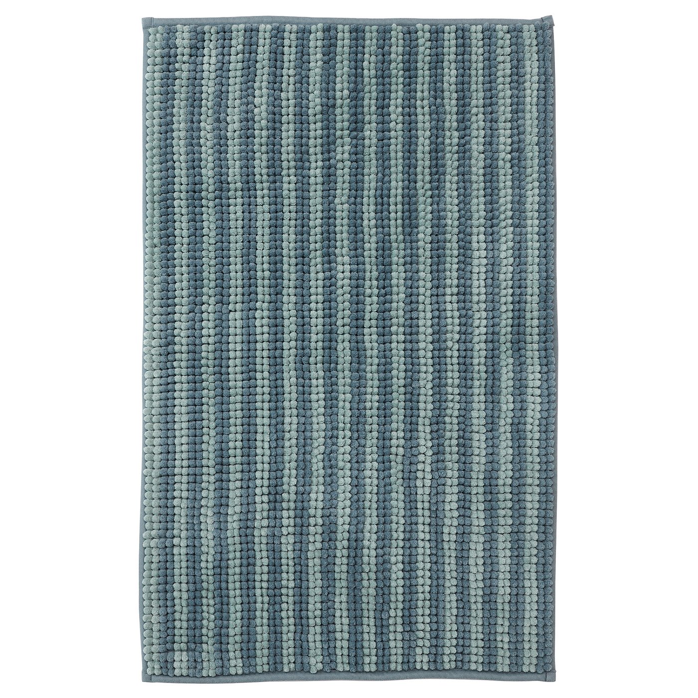 IKEA TOFTBO badrumsmatta, randig/blå, 50x80 cm