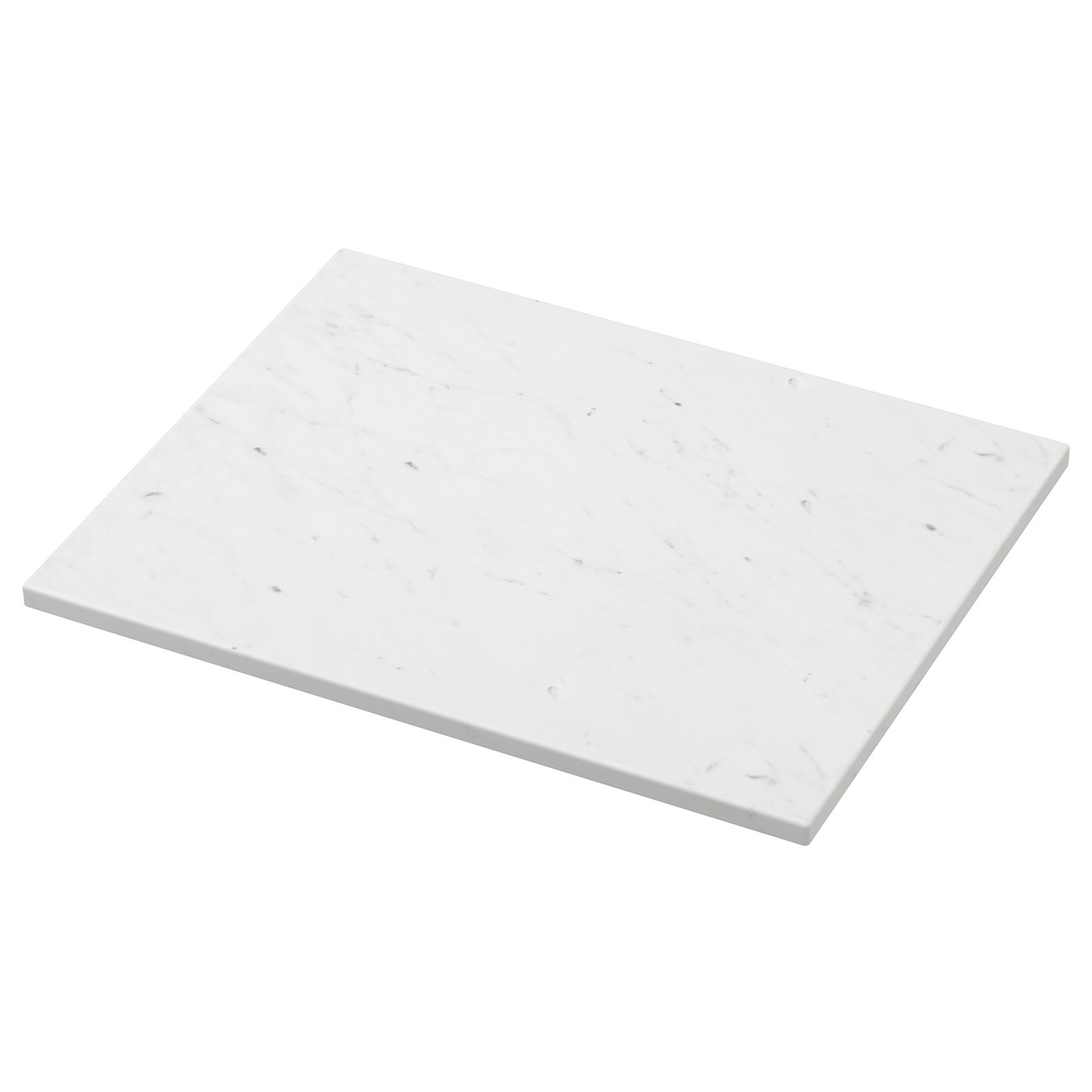 IKEA TOLKEN bänkskiva, vit marmormönstrad/folierad skiva, 62x49 cm