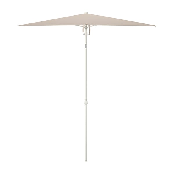 TVETÖ Parasoll - vinkelbart/gråbeige vit 180x145 cm