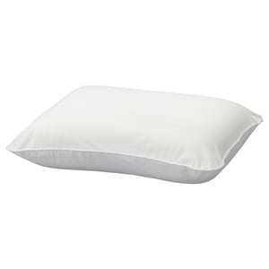 Ett vitt ULLVIDE-örngott, rektangulärt till formen, tillverkat av mjuk, andningsbar bomull och lyocellblandning, designad för komfort.