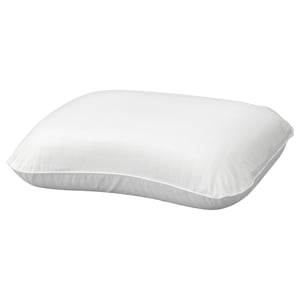 En vit, minimalistisk ULLVIDE-kudde med slät, slät tygklädsel.