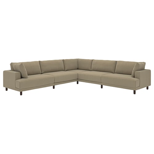 UPPÅKRA Modulhörnsoffa, 6-sits, Johanneshov brun-beige