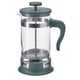 UPPHETTA grön fransk press: elegant glaskropp, filter i rostfritt stål, ergonomiskt handtag, slitstarkt plastlock och bas.