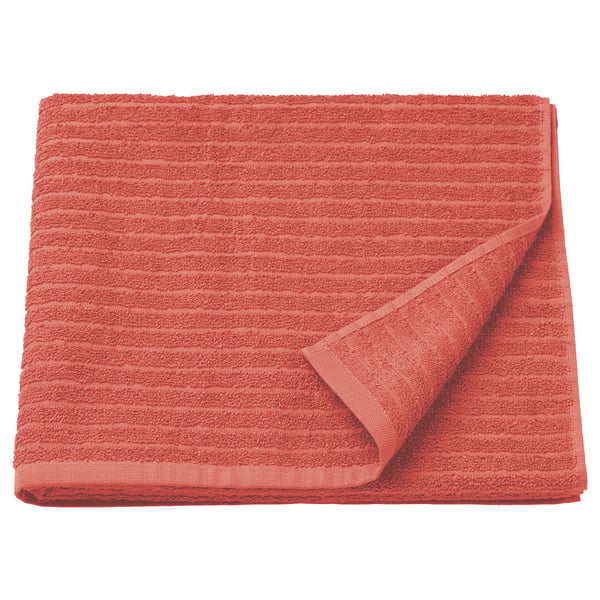 VÅGSJÖN Badhandduk - orange-röd 70x140 cm