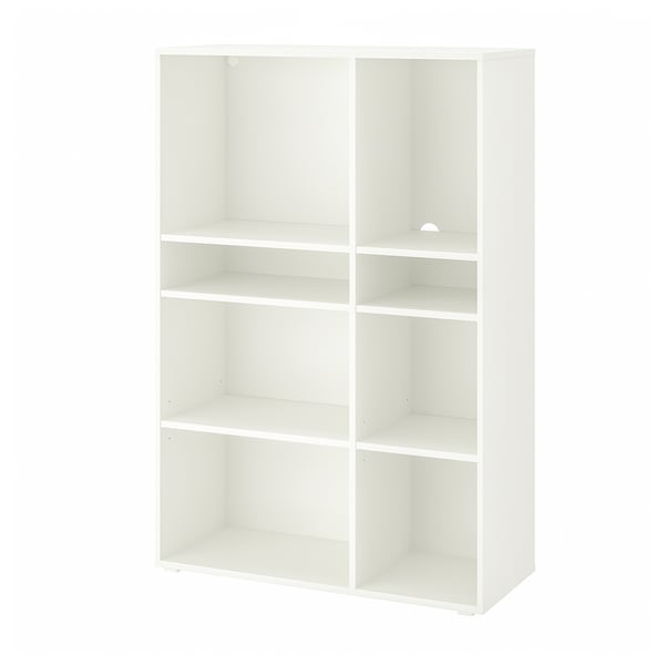 VIHALS Hylla med 6 hyllplan - vit 95x37x140 cm