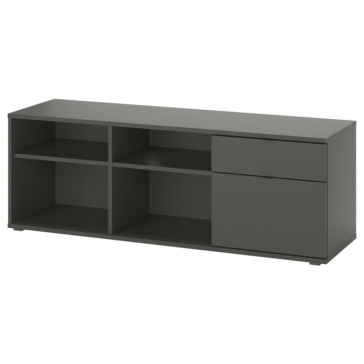 IKEA VIHALS tv-bänk, mörkgrå, 146x37x50 cm