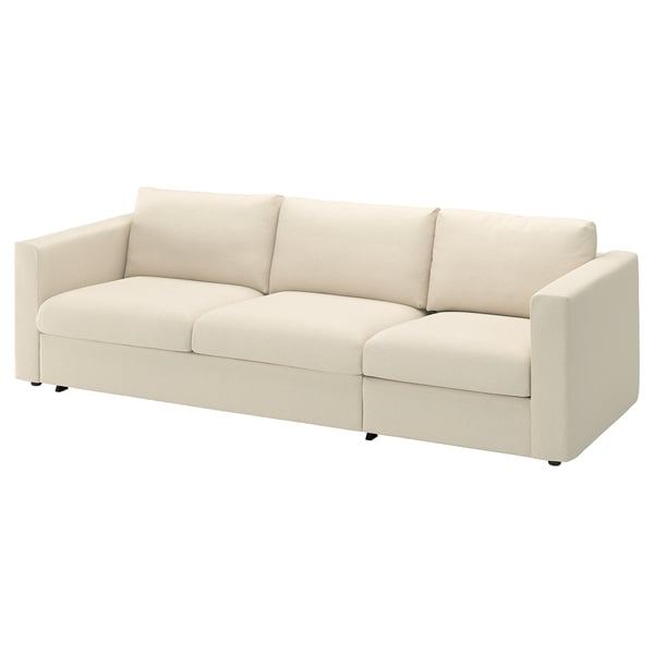 VIMLE 3-sits bäddsoffa, Knäbäck ljusbeige