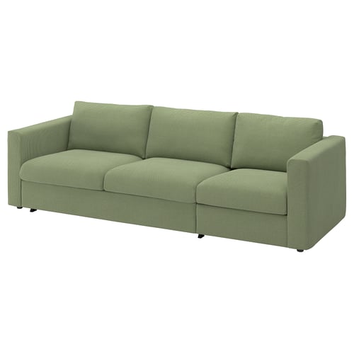 VIMLE 3-sits bäddsoffa, Mosshed grågrön
